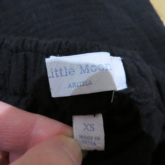 ARITZIA LITTLE MOON Airplush Cotton Sail Pant Organic Cotton Wide Leg Black XS - Picture 11 of 12